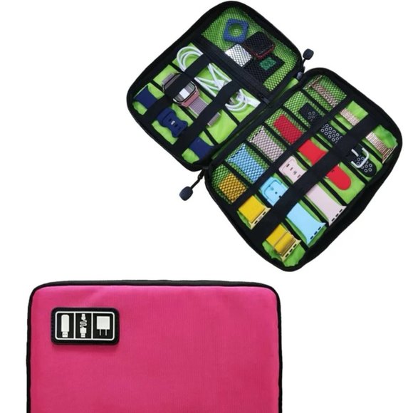 Travel Electronics Cable Organizer Storage Bag Portable Accessories USB Cards - Picture 1 of 7
